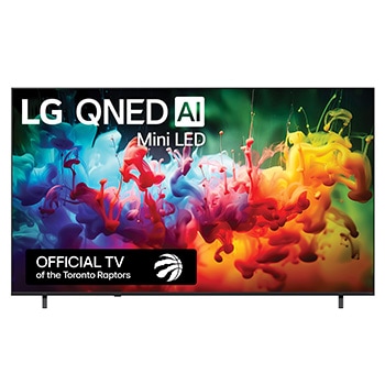 Front view of 65 inch LG QNED AI QNED75 Mini LED 4K Smart TV 2026 65QNED75BUA